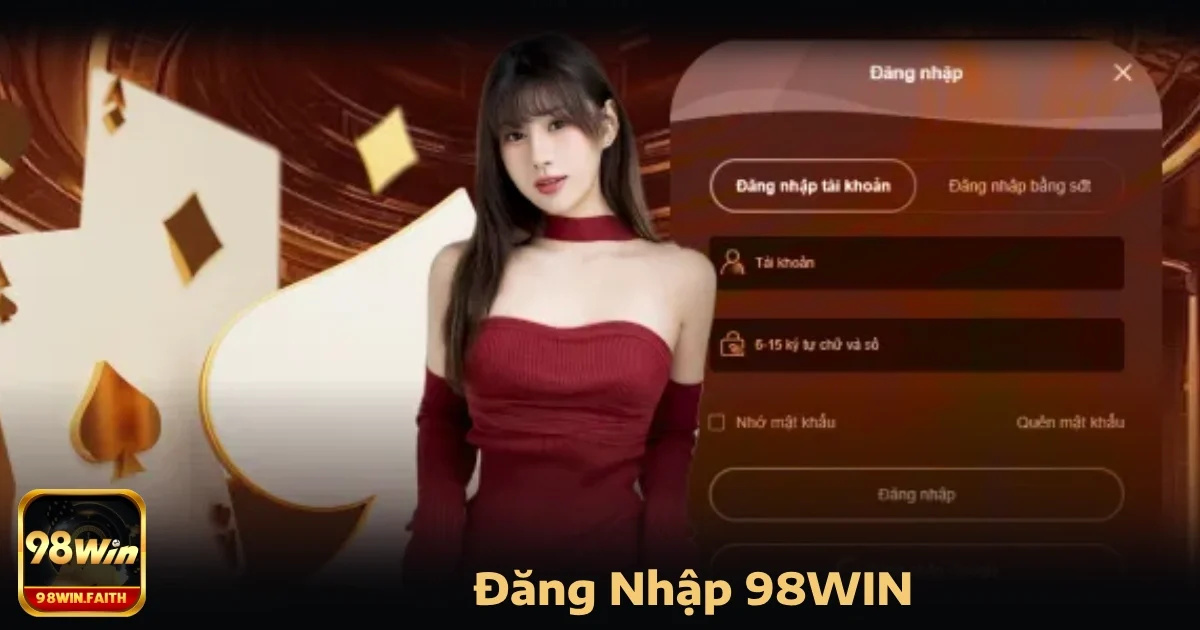 Đăng Nhập 98Win 1 Hướng dẫn đăng nhập bằng tài khoản, OTP hoặc mã QR